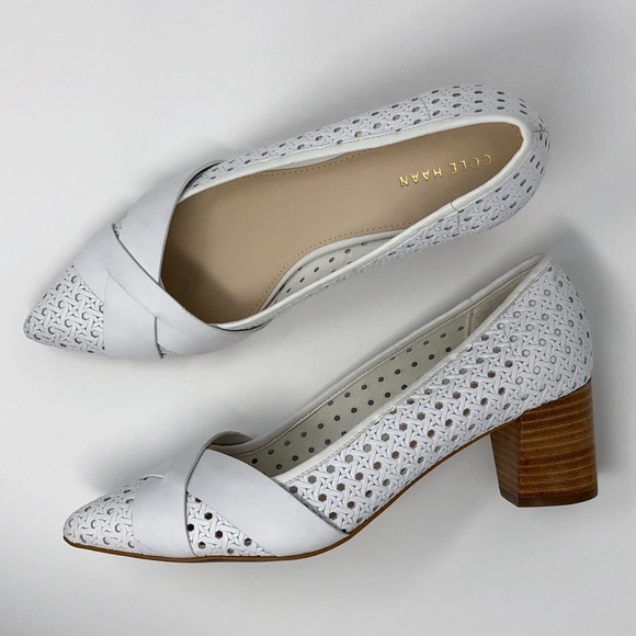 cole haan white heels